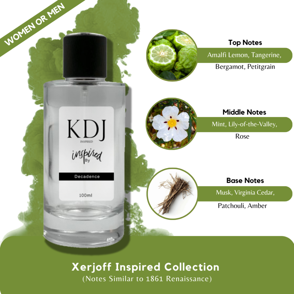KDJ Inspired - Xerjoff Inspired Collection - Notes Similar to 1861 Renaissance ® Unisex 0402S