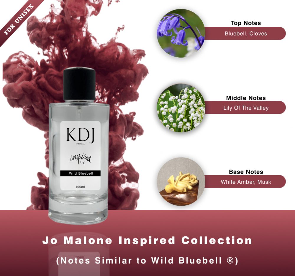 KDJ Inspired – Jo Malone Inspired Collection - Notes Similar to Wild Bluebell ® Unisex 0619S