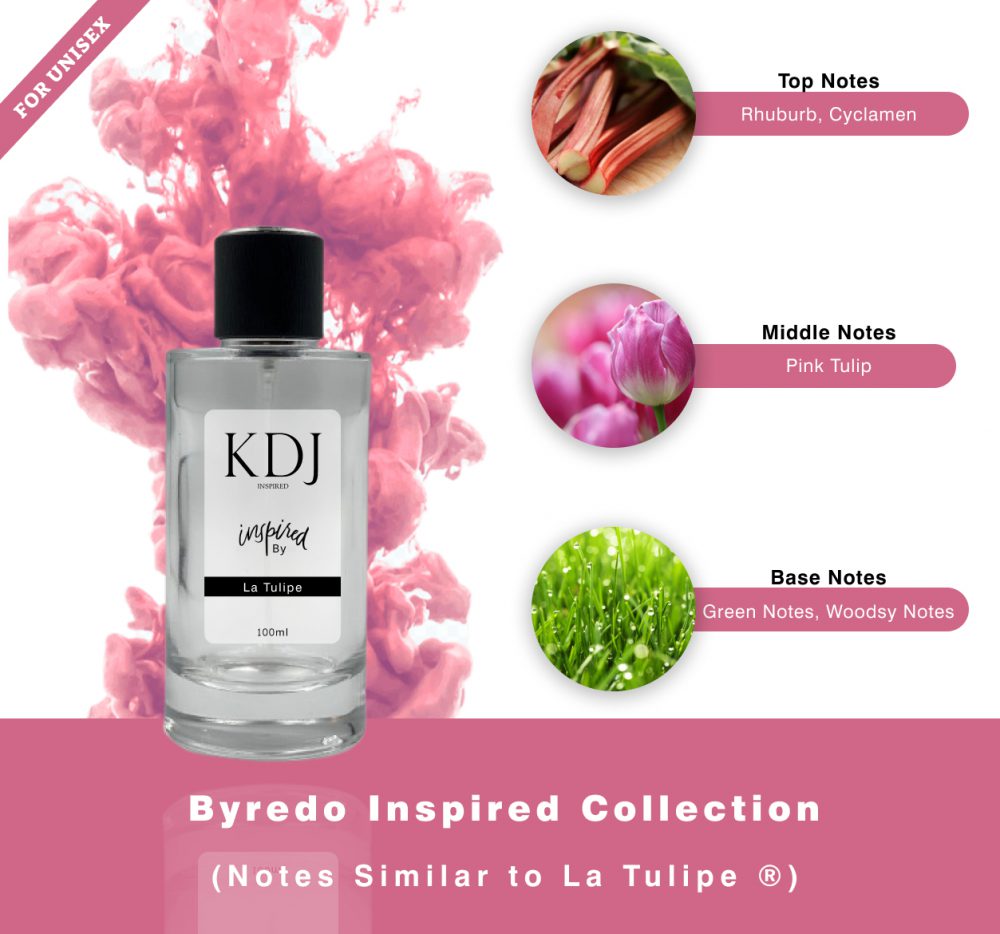 KDJ Inspired – Byredo Inspired Collection - Notes Similar to La Tulipe ® Unisex 0528S