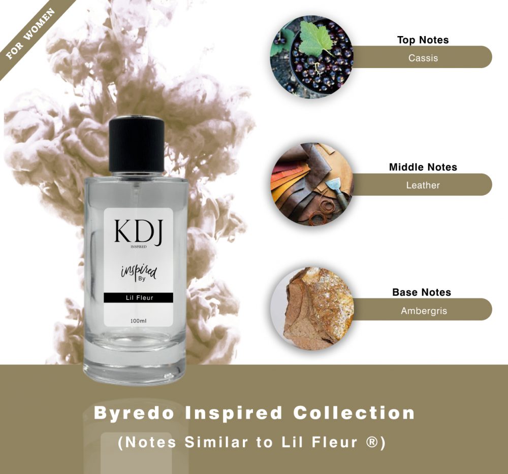 KDJ Inspired – Byredo Inspired Collection - Notes Similar Lil Fleur ® Women’s 0703S