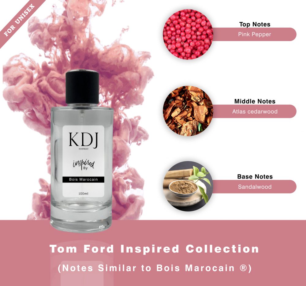 KDJ Inspired – Tom Ford Inspired Collection – Notes Similar To Bois Marocain ® Unisex 112S
