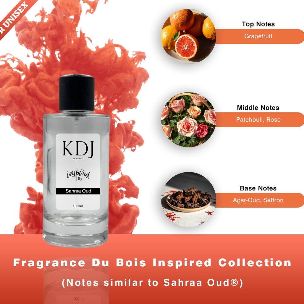 KDJ Inspired – Fragrance Du Bois Inspired Collection – Notes Similar to Sahraa Oud – Unisex