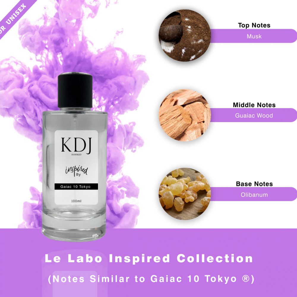 KDJ Inspired – Le Labo Inspired Collection – Notes Similar To Gaiac 10 Tokyo ® Women's 063S