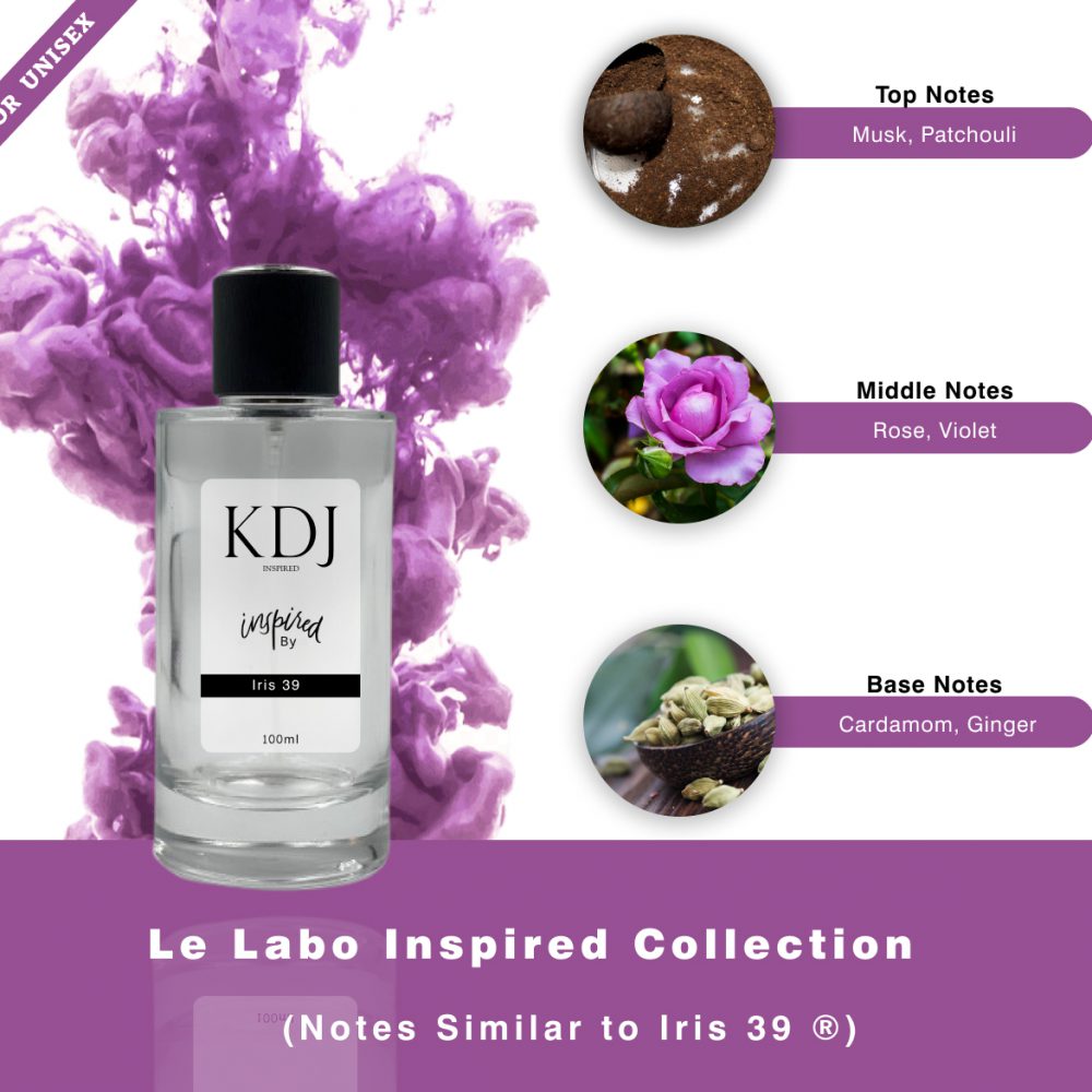 KDJ Inspired – Le Labo Inspired Collection – Notes Similar To Iris 39 ® Women's 073S