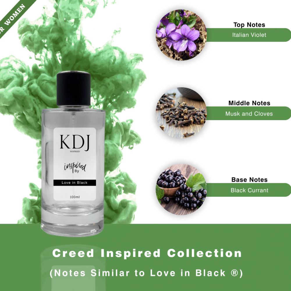 KDJ Inspired – Creed Inspired Collection – Notes Similar To Love in Black ® Women's 081S