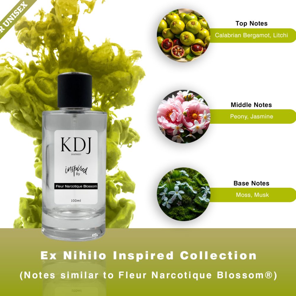KDJ Inspired – Ex Nihilo Inspired Collection – Notes Similar to Fleur Narcotique Blossom – Unisex