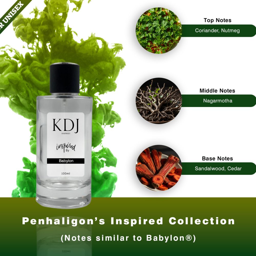 KDJ Inspired – Penhaligon’s Inspired Collection – Notes Similar to Babylon – Unisex
