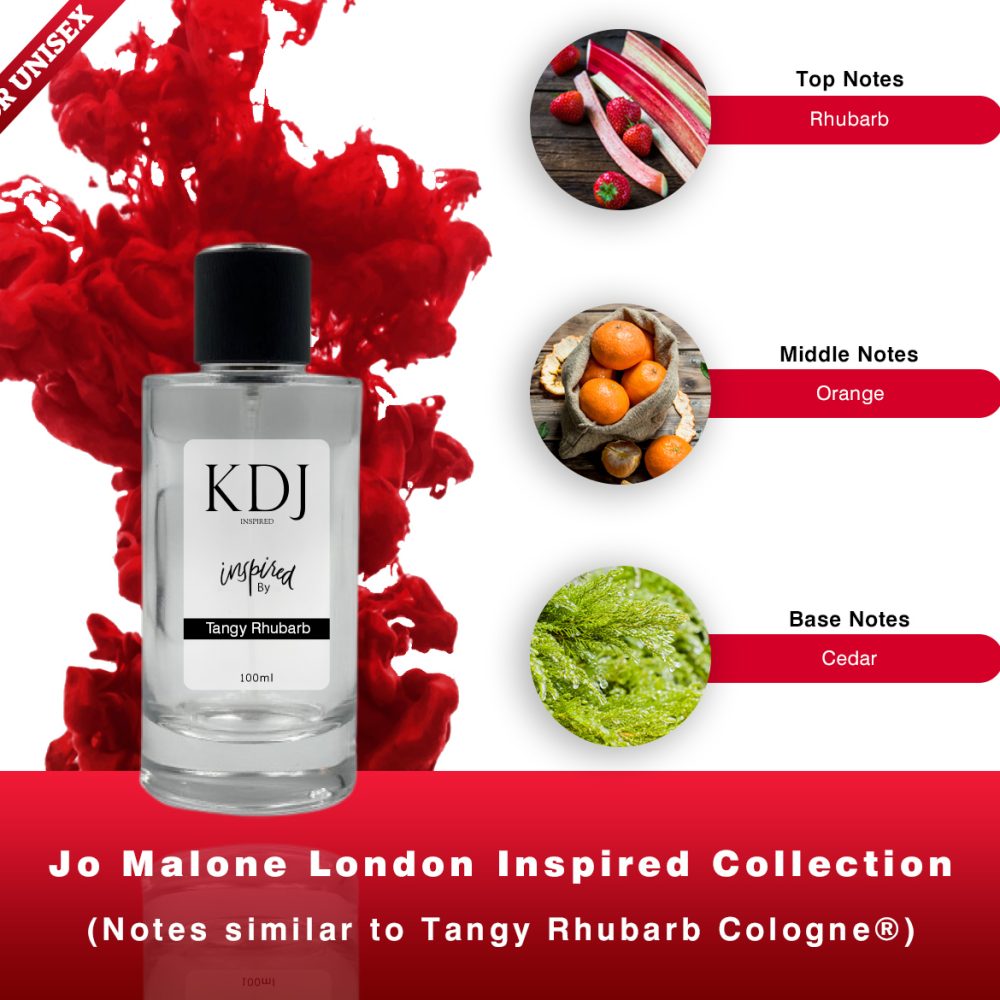 KDJ Inspired – Jo Malone London Inspired Collection – Notes Similar to Tangy Rhubarb Cologne – Unisex