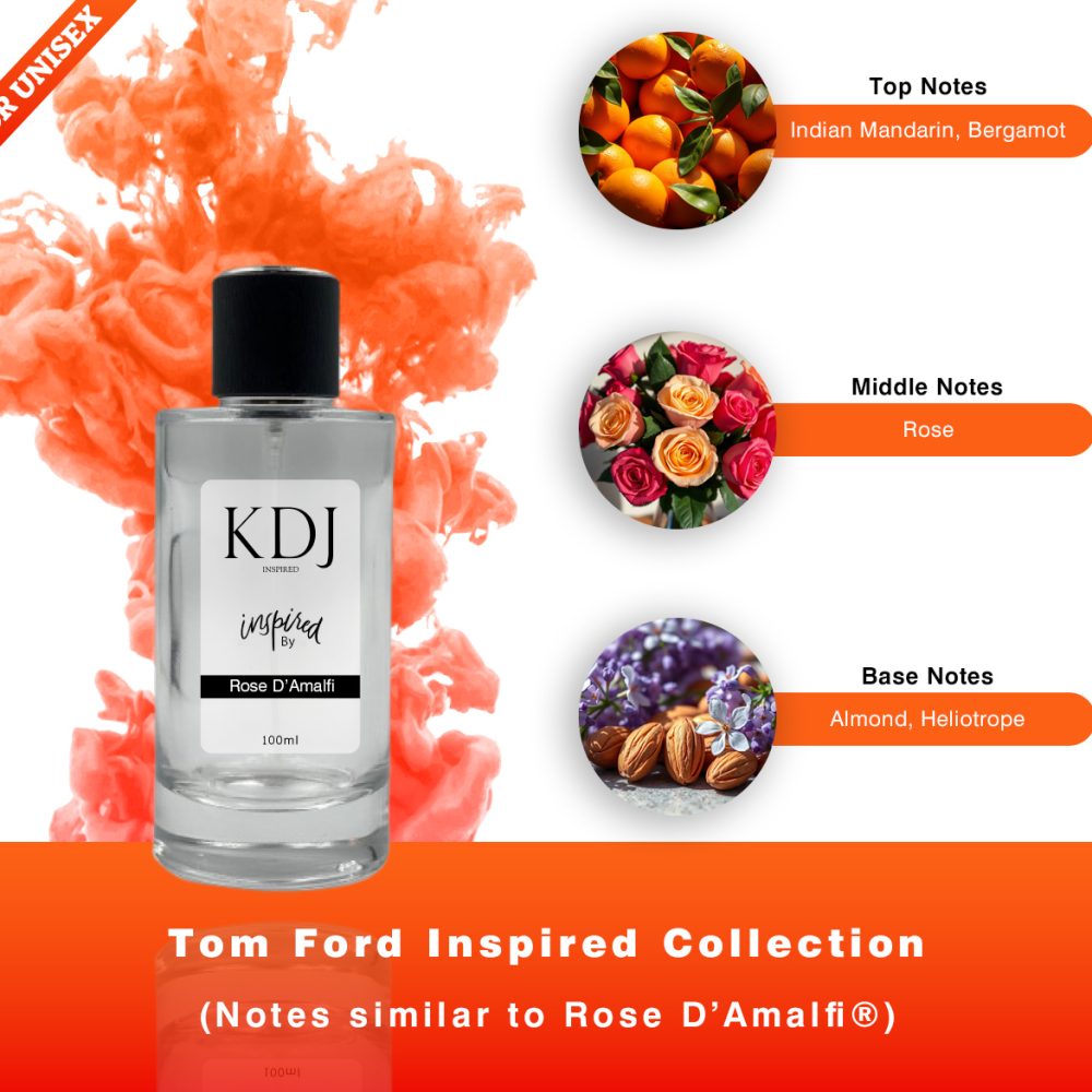 KDJ Inspired – Tom Ford Inspired Collection – Notes Similar to Rose D’Amalfi – Unisex
