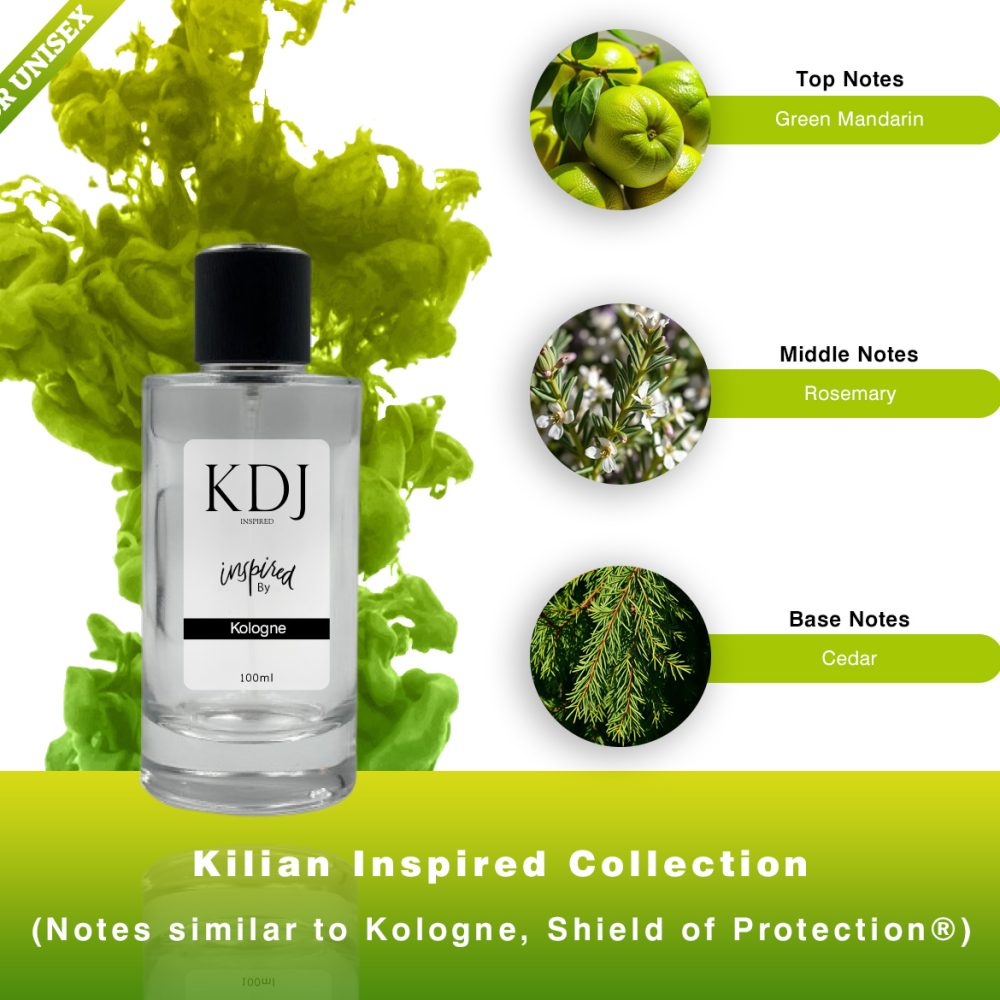 KDJ Inspired – Kilian Inspired Collection – Notes Similar to Kologne, Shield of Protection – Unisex