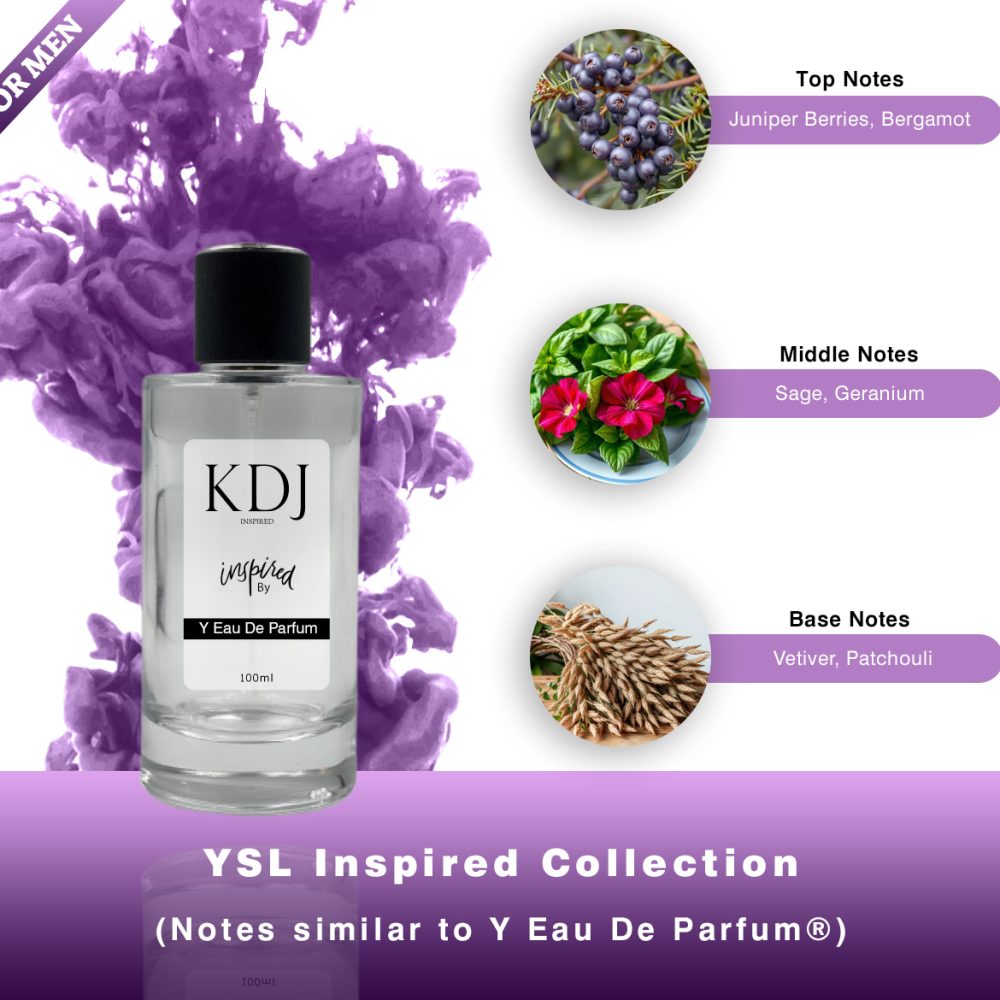 KDJ Inspired – YSL Inspired Collection – Notes Similar to Y Eau De Parfum – Men’s
