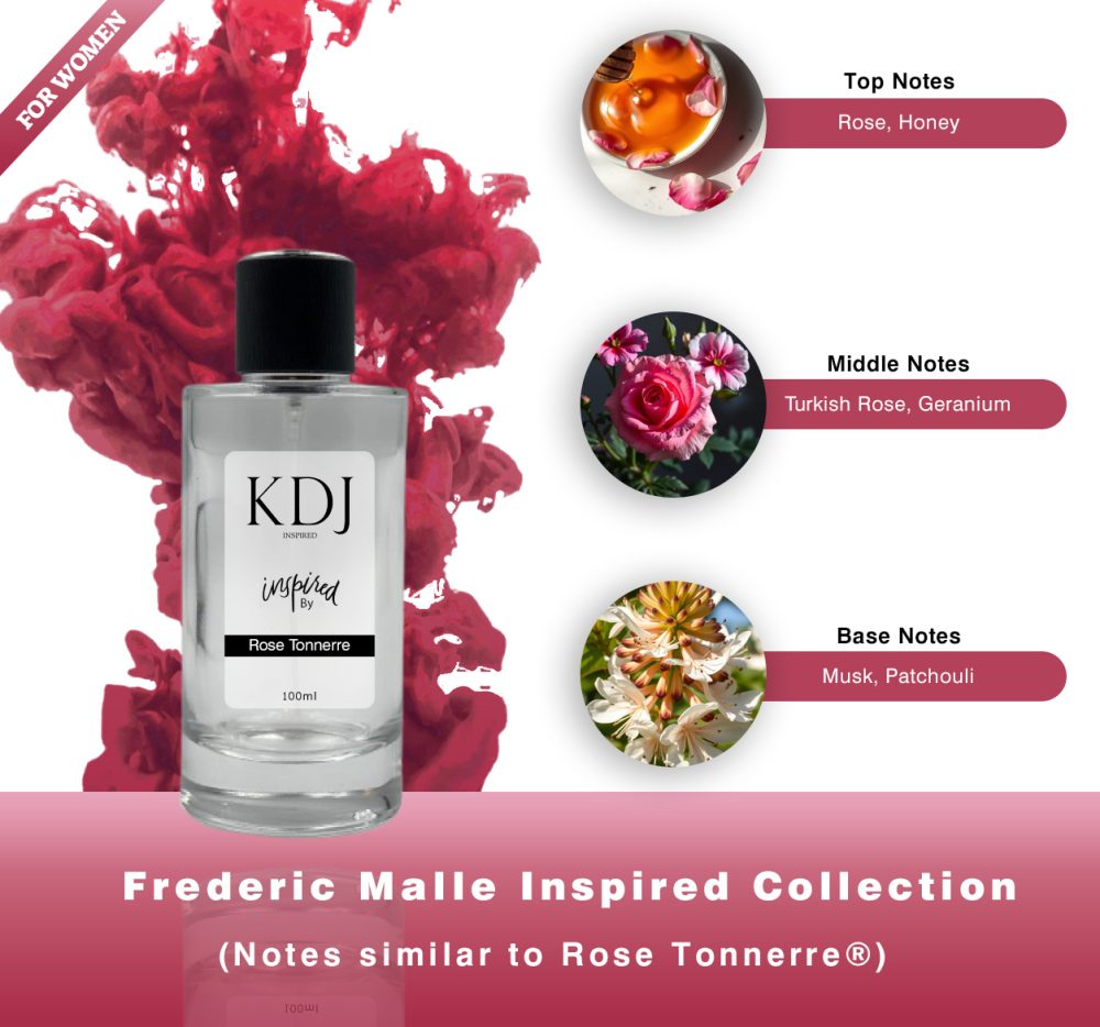 KDJ Inspired – Frederic Malle Inspired Collection – Notes Similar to Rose Tonnerre - Women