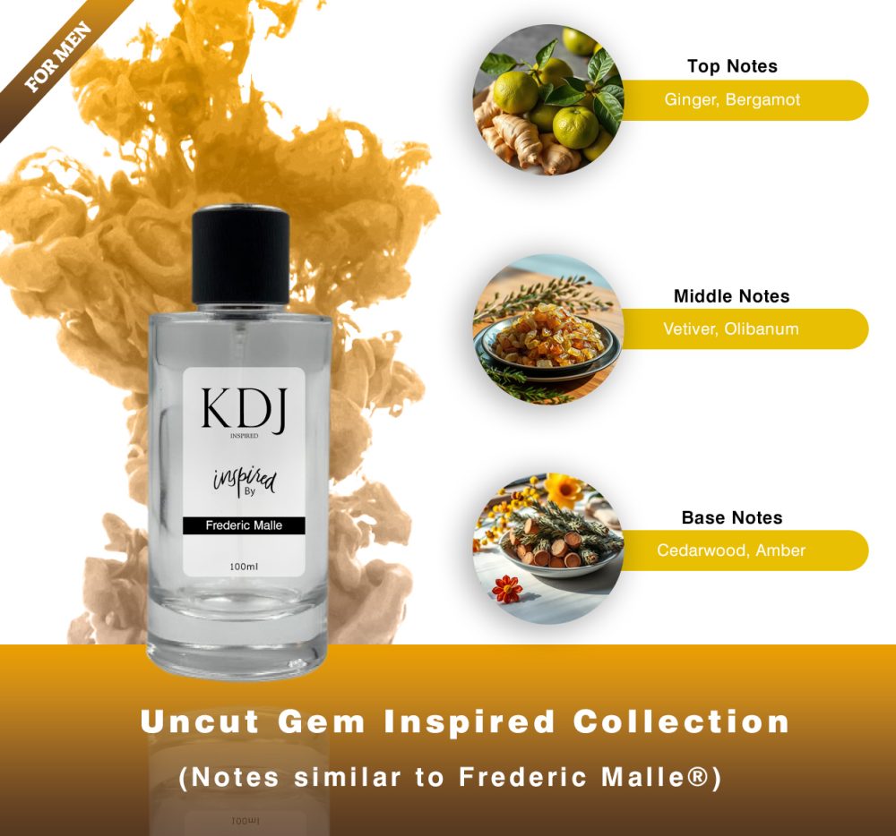 KDJ Inspired – Uncut Gem Inspired Collection – Notes Similar Frederic Malle - Men
