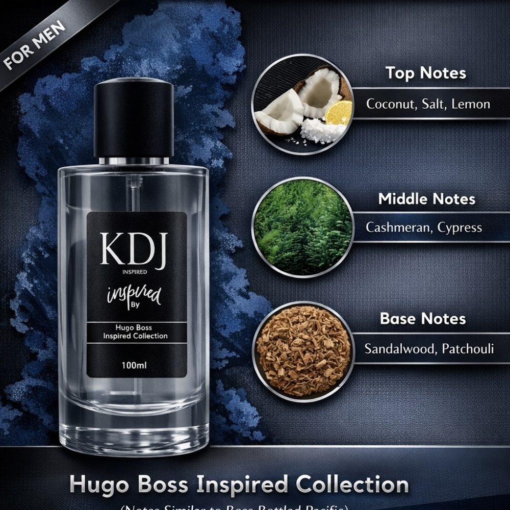 KDJ Inspired – Hugo Boss Inspired Collection – Notes Similar to Boss Bottled Pacific – For Men