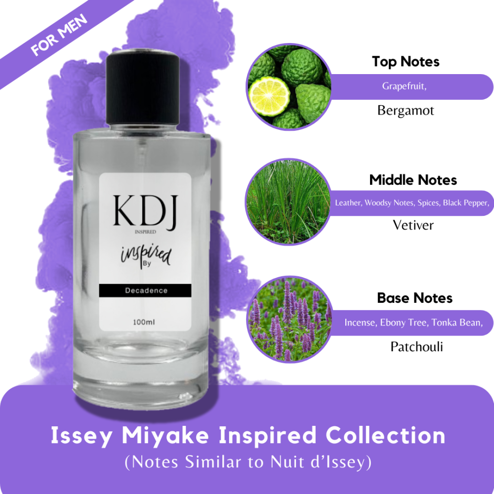 KDJ Inspired – Issey Miyake Inspired Collection – Notes Similar to Nuit d’Issey – For Men