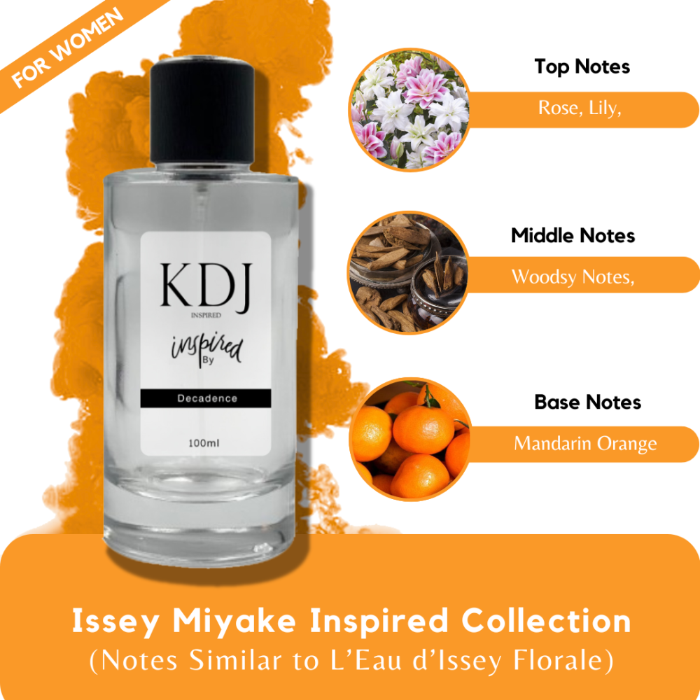 KDJ Inspired – Issey Miyake Inspired Collection – Notes Similar to L'Eau d'Issey Florale – For Women
