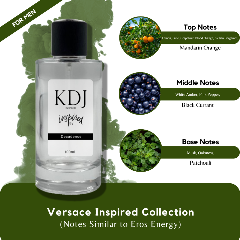 KDJ Inspired – Versace Inspired Collection – Notes Similar to Eros Energy – For Men
