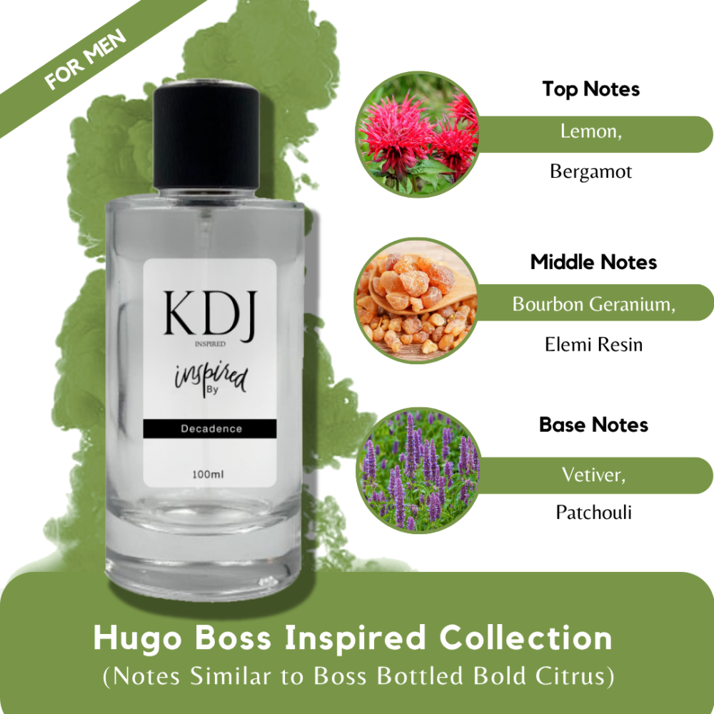 KDJ Inspired – Hugo Boss Inspired Collection – Notes Similar to Boss Bottled Bold Citrus – For Men