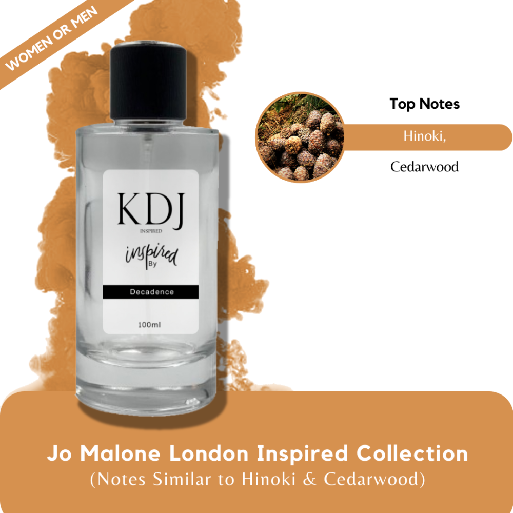 KDJ Inspired – Jo Malone London Inspired Collection – Notes Similar to Hinoki & Cedarwood – Unisex