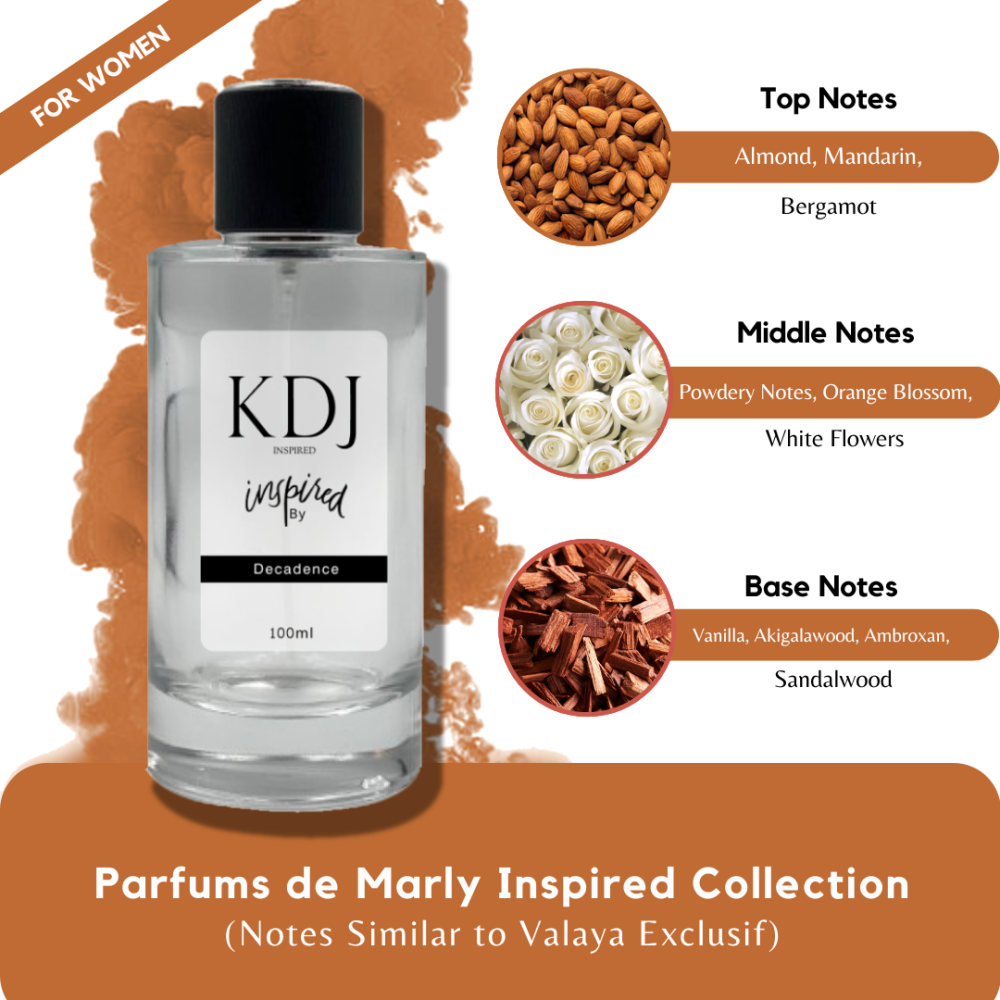 KDJ Inspired – Parfums de Marly Inspired Collection – Notes Similar to Valaya Exclusif – For Women