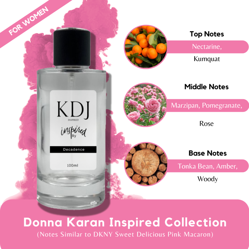KDJ Inspired – Donna Karan Inspired Collection – Notes Similar to DKNY Sweet Delicious Pink Macaron for women