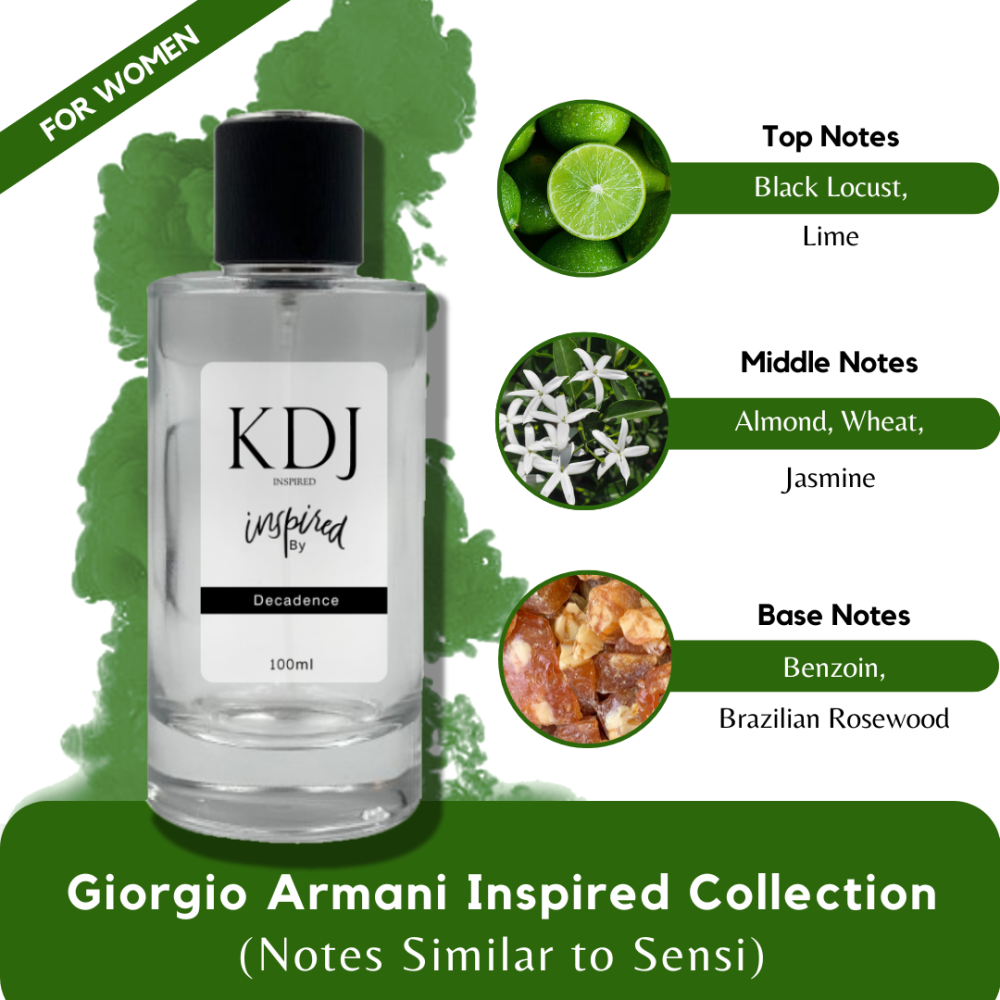 KDJ Inspired – Giorgio Armani Inspired Collection – Notes Similar to Sensi – For Women