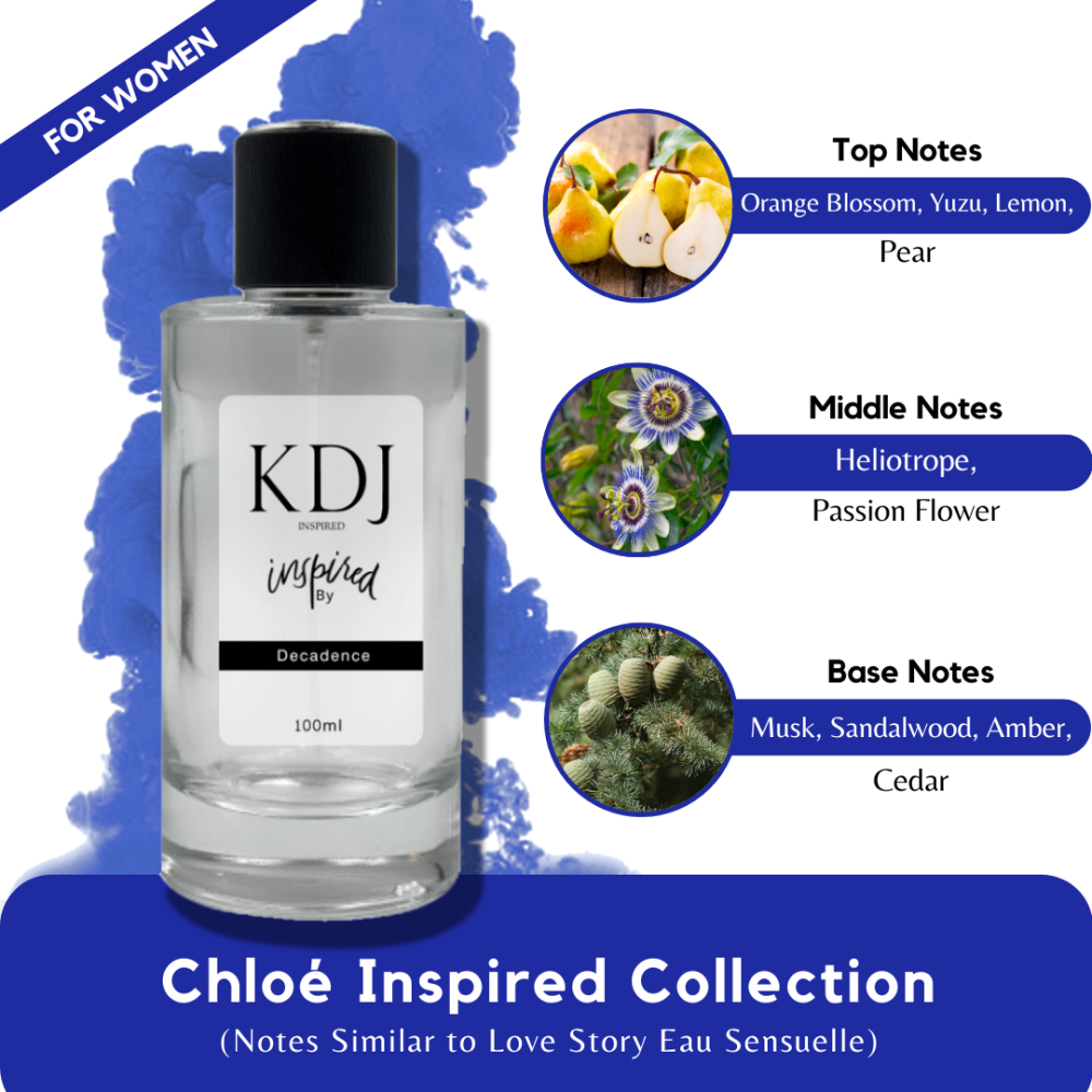 KDJ Inspired – Chloé Inspired Collection – Notes Similar to Love Story Eau Sensuelle – For Women