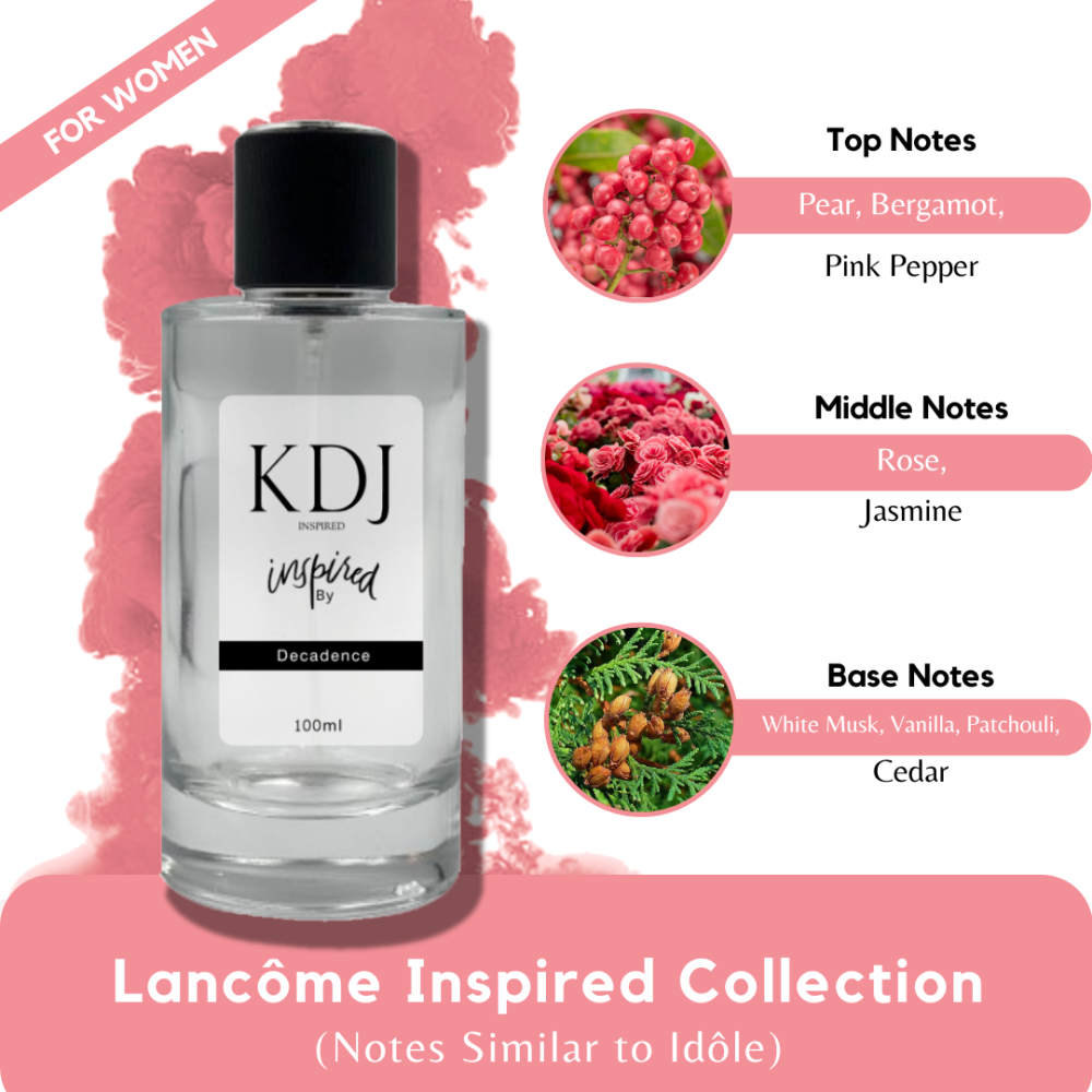 KDJ Inspired – Lancôme Inspired Collection – Notes Similar to Idôle – For Women