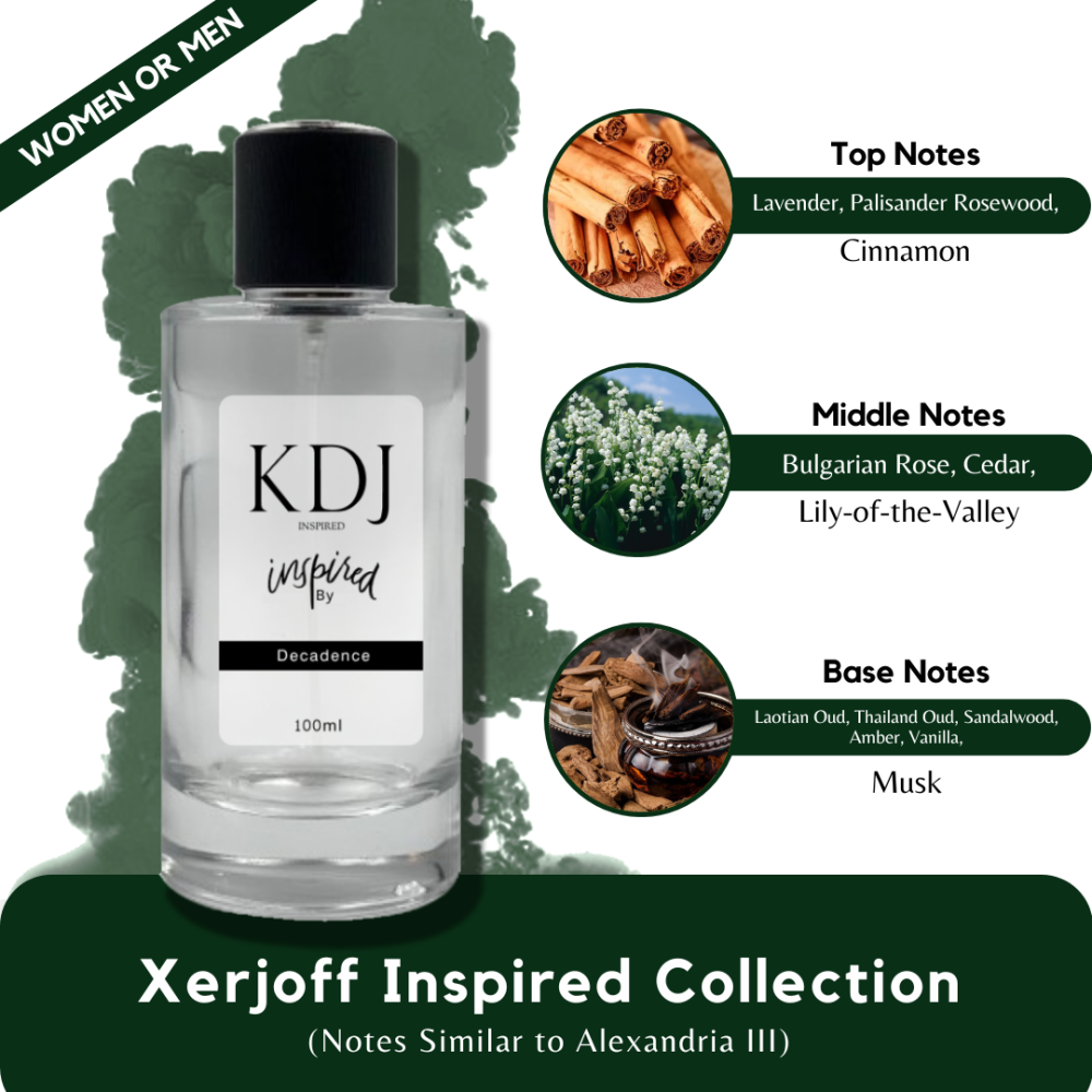 KDJ Inspired – Xerjoff Inspired Collection – Notes Similar to Alexandria III – Unisex