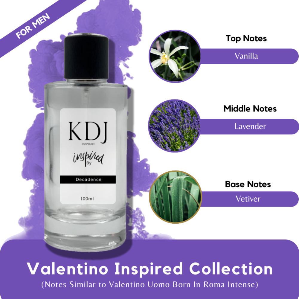 KDJ Inspired – Valentino Inspired Collection – Notes Similar to Valentino Uomo Born In Roma Intense – For Men