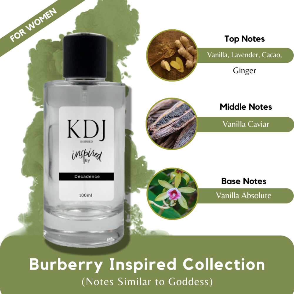 KDJ Inspired – Burberry Inspired Collection – Notes Similar to Goddess – For Women