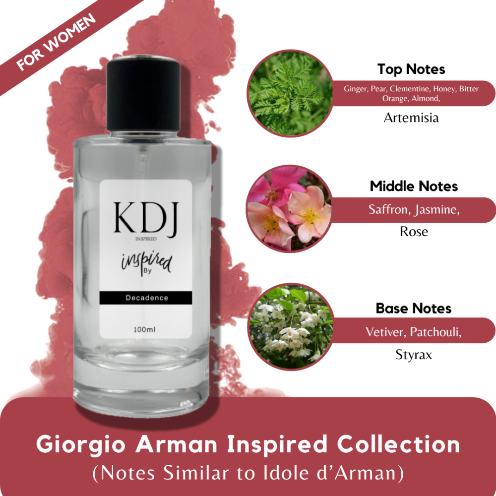 KDJ Inspired – Arman Inspired Collection – Notes Similar to Idole d’Arman – For Women