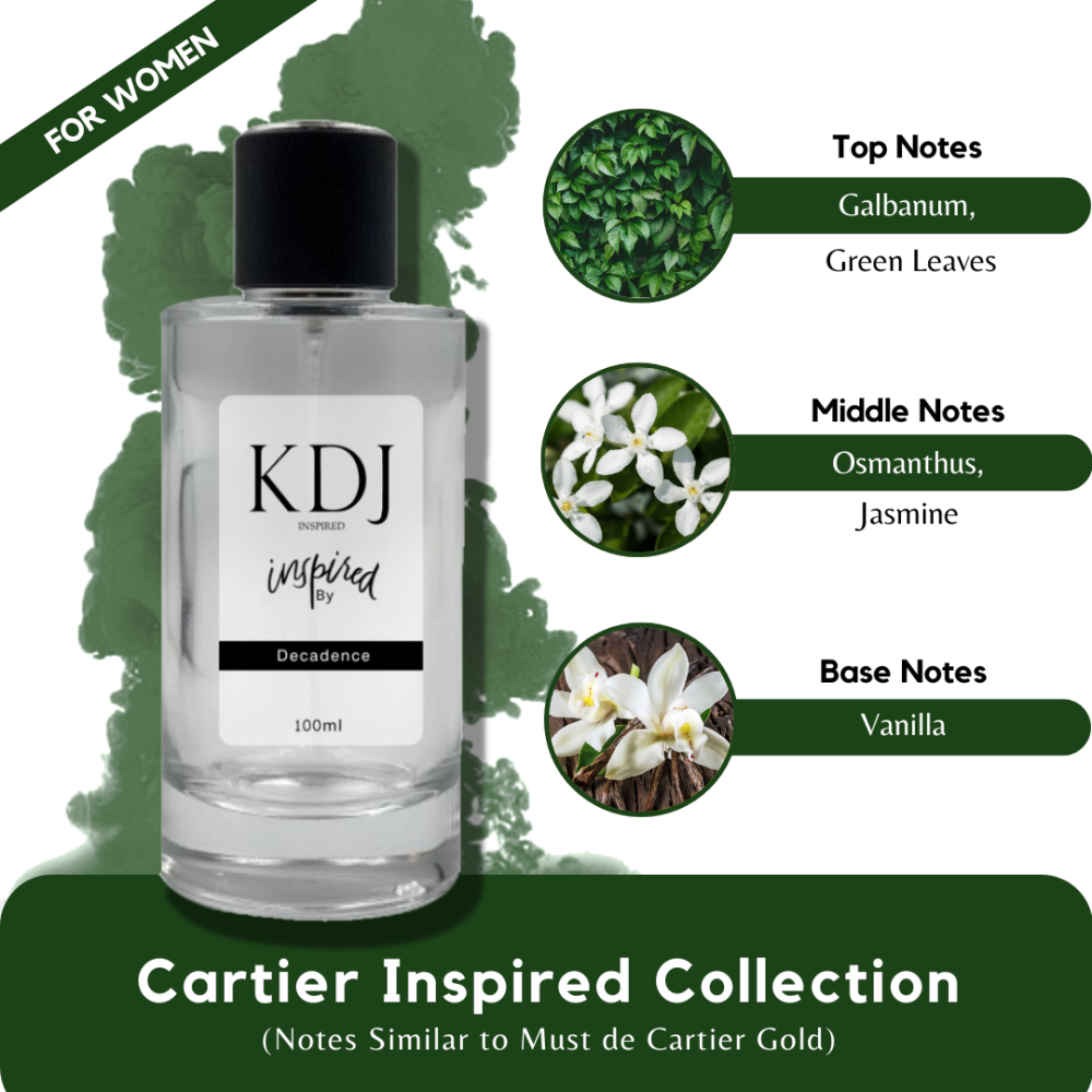 KDJ Inspired – Cartier Inspired Collection – Notes Similar to Must de Cartier Gold – For Women