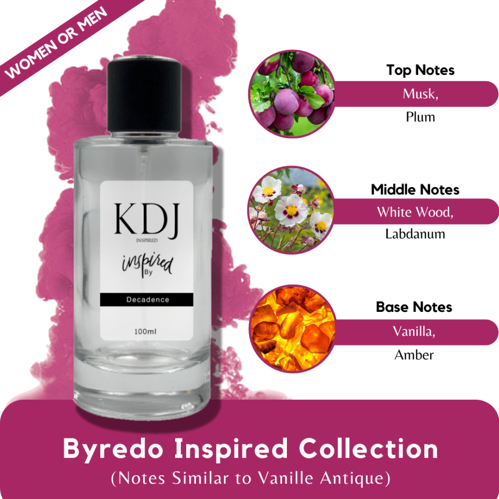 KDJ Inspired – Byredo Inspired Collection – Notes Similar to Vanille Antique – Unisex