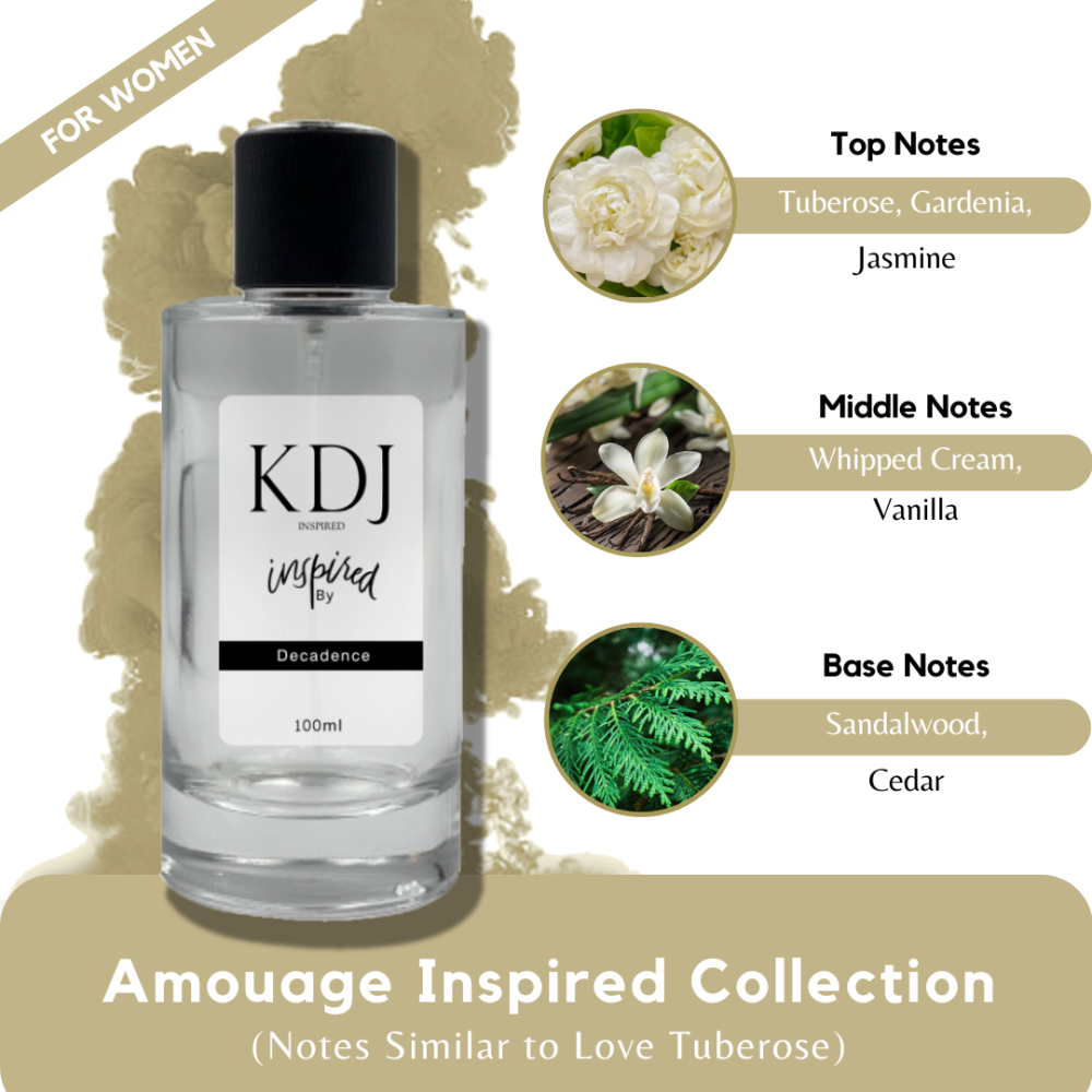 KDJ Inspired – Amouage Inspired Collection – Notes Similar to Love Tuberose – For Women