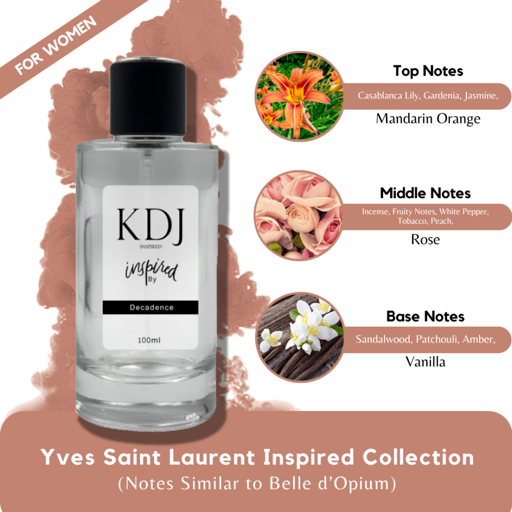 KDJ Inspired – Yves Saint Laurent Inspired Collection – Notes Similar to Belle d'Opium – For Women