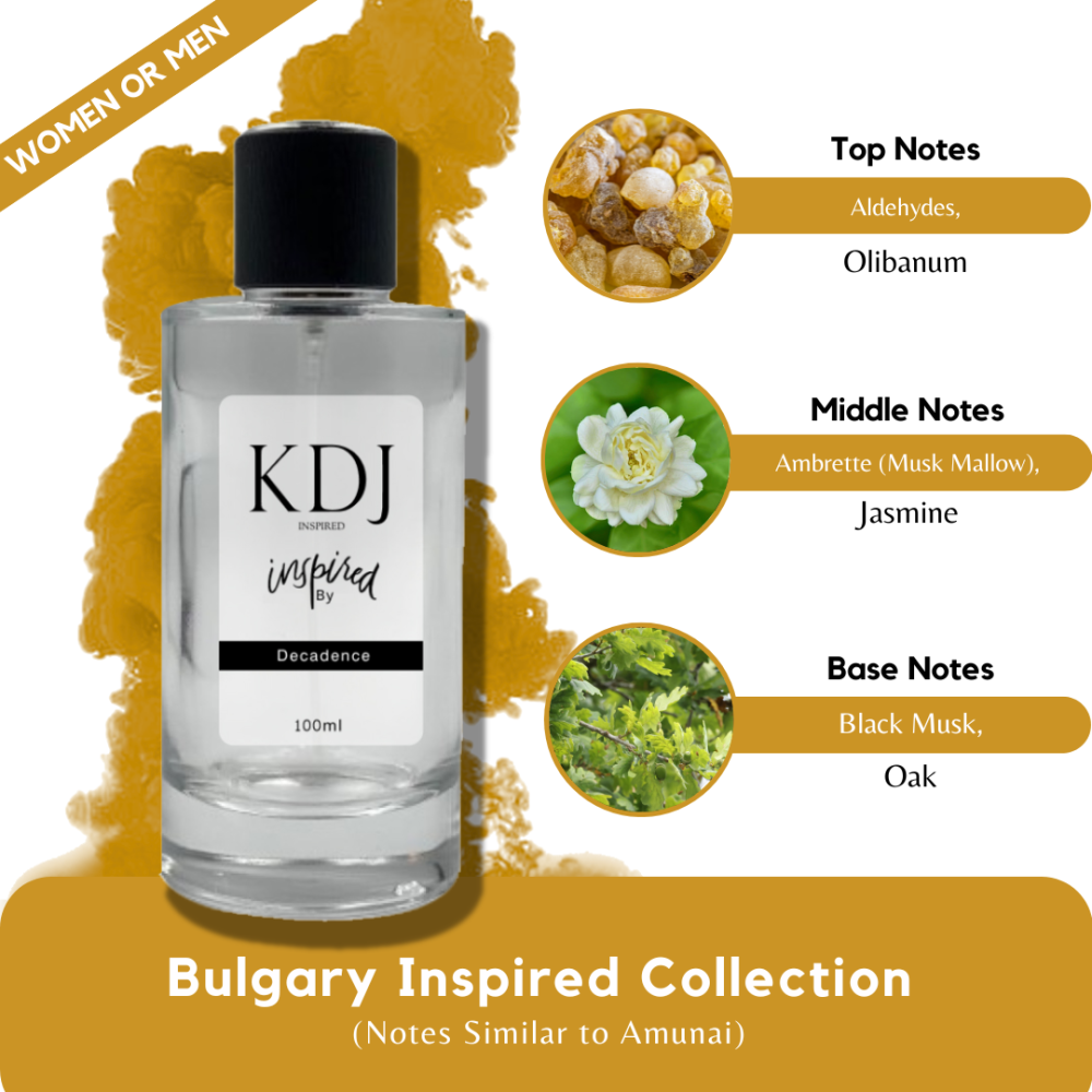 KDJ Inspired – Bulgary Inspired Collection – Notes Similar to Amunai– Unisex