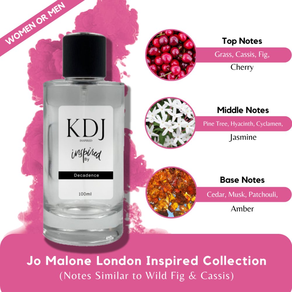 KDJ Inspired – Jo Malone London Inspired Collection – Notes Similar to Wild Fig & Cassis – Unisex