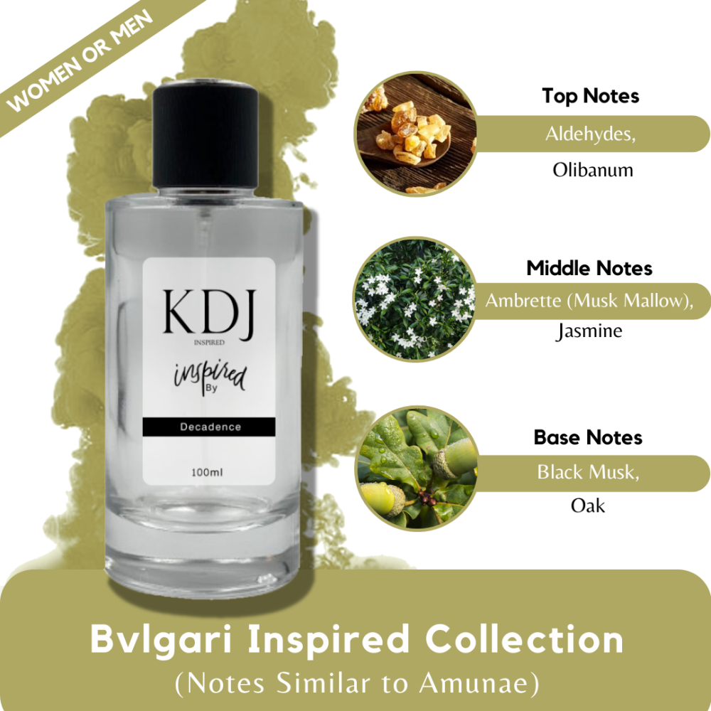 KDJ Inspired – Bvlgari Inspired Collection – Notes Similar to Amunae – Unisex