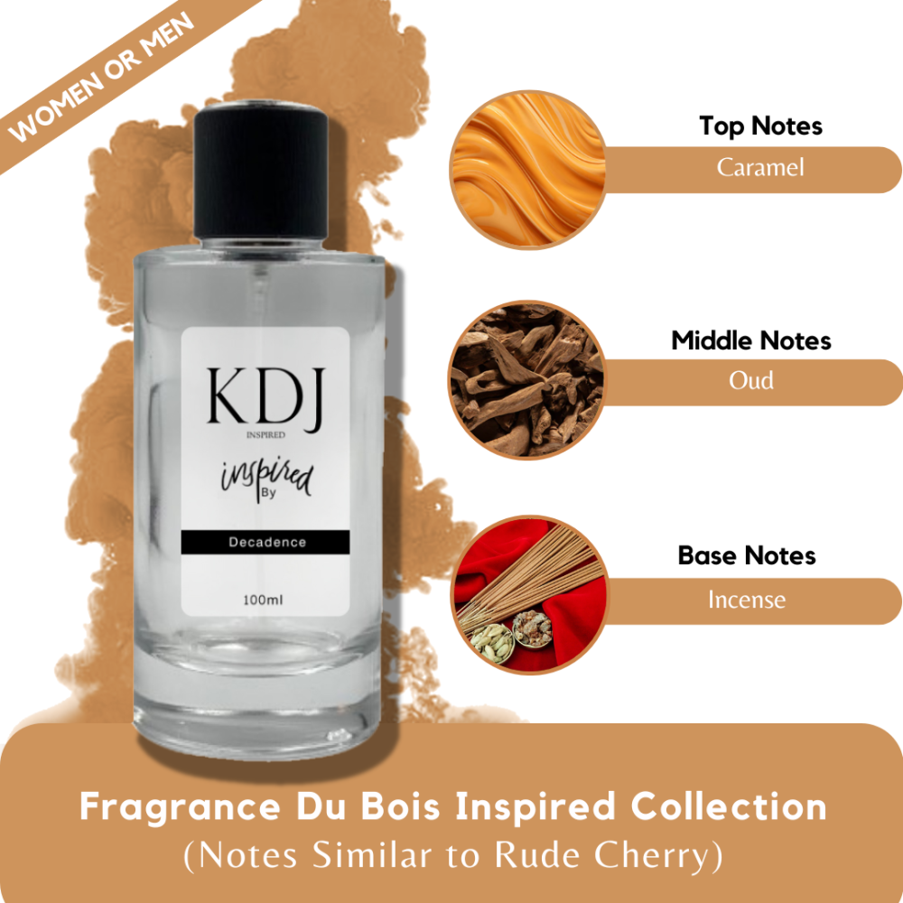 KDJ Inspired – Fragrance Du Bois Inspired Collection – Notes Similar to Rude Cherry – Unisex