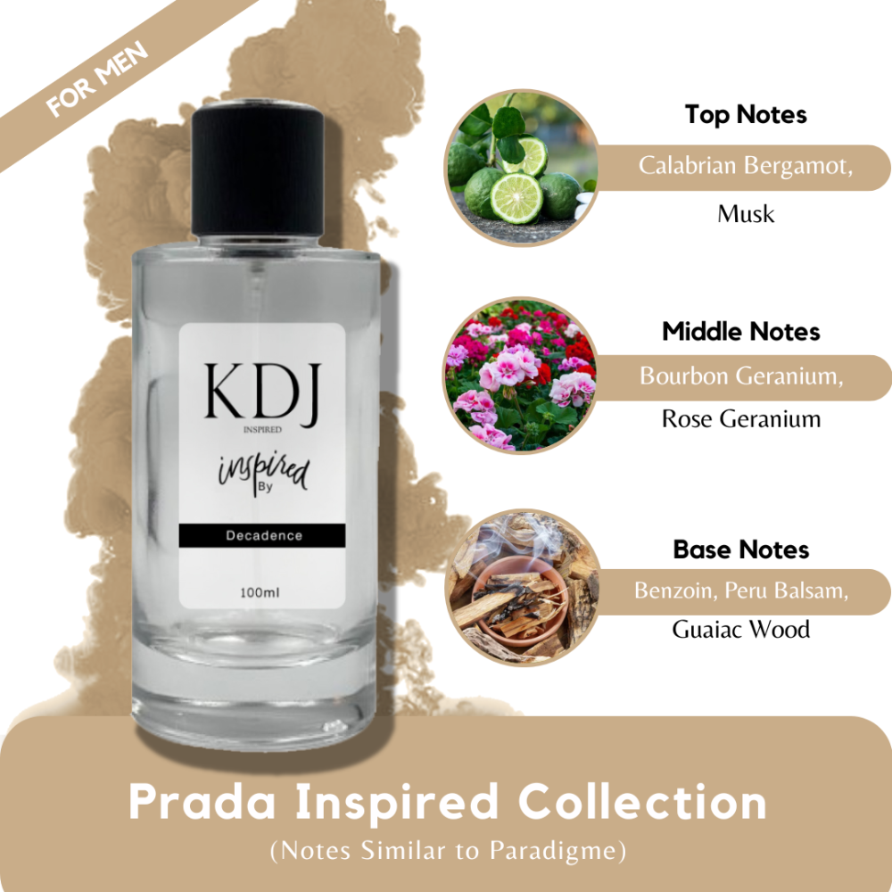 KDJ Inspired – Prada Inspired Collection – Notes Similar to Paradigme – For Men