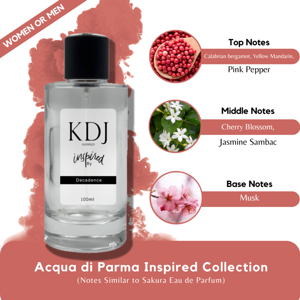 KDJ Inspired – Acqua di Parma Inspired Collection – Notes Similar to Sakura Eau de Parfum – Unisex