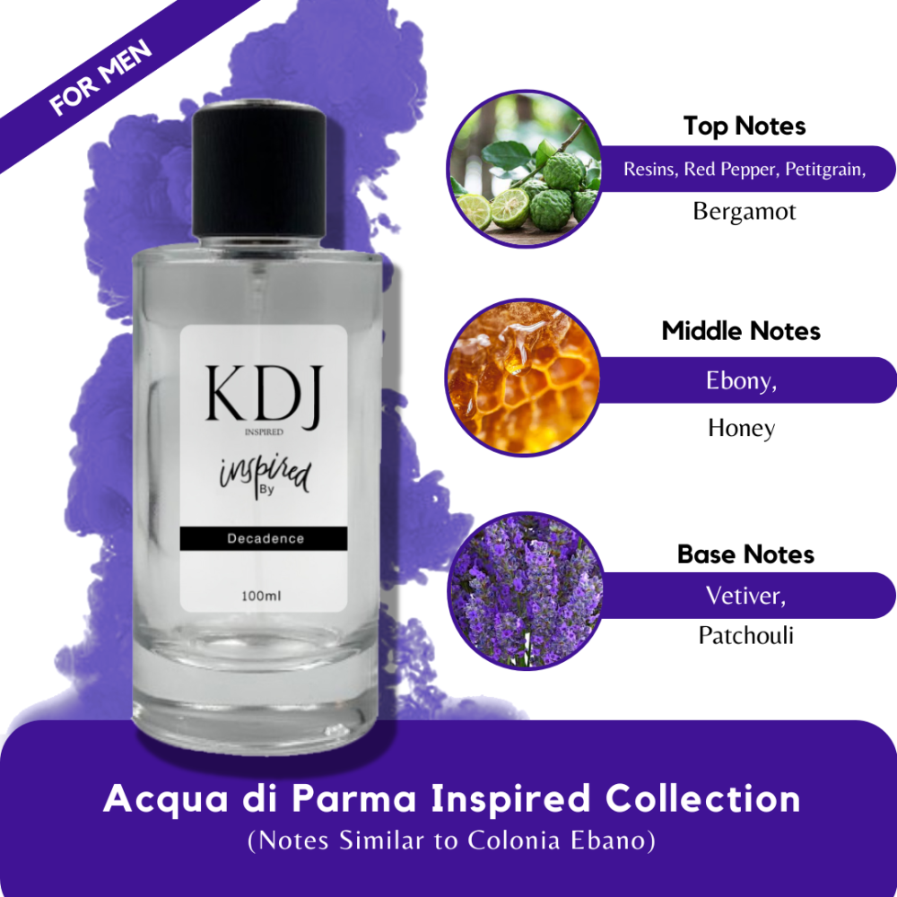KDJ Inspired – Acqua di Parma Inspired Collection – Notes Similar to Colonia Ebano – For Men