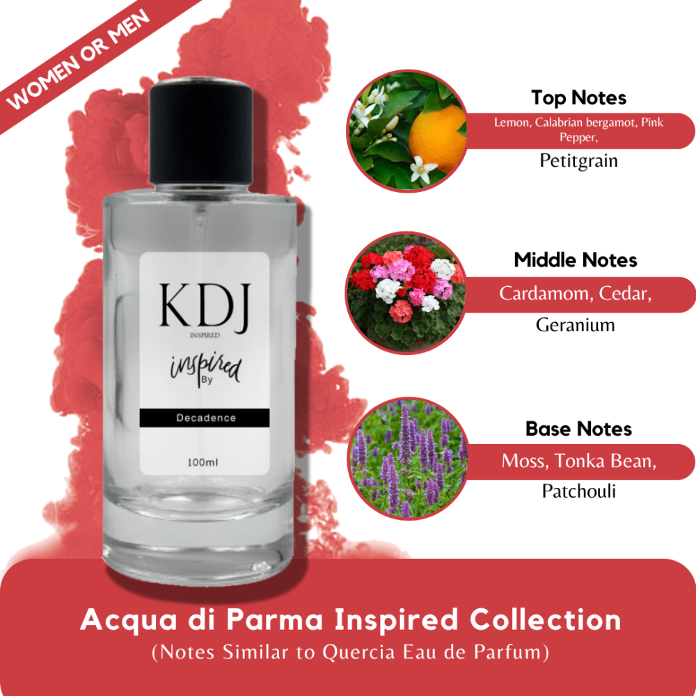 KDJ Inspired – Acqua di Parma Inspired Collection – Notes Similar to Quercia Eau de Parfum – Unisex