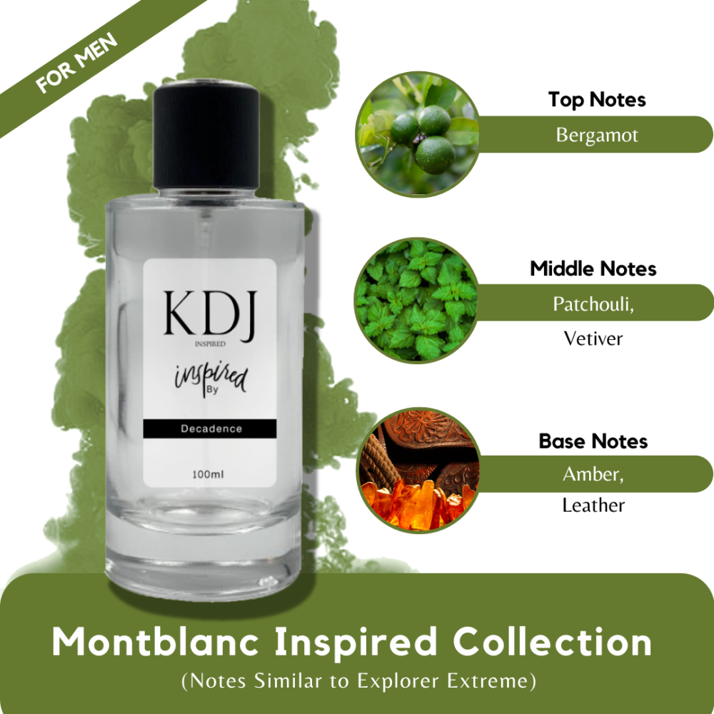 KDJ Inspired – Montblanc Inspired Collection – Notes Similar to Explorer Extreme – For Men