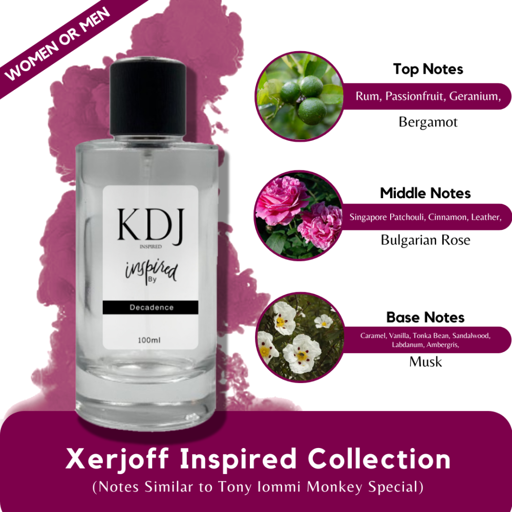 KDJ Inspired – Xerjoff Inspired Collection – Notes Similar to Tony Iommi Monkey Special – Unisex