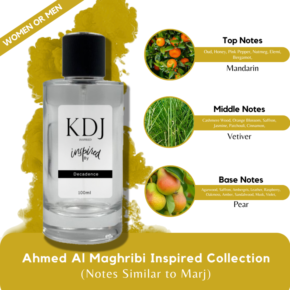 KDJ Inspired – Ahmed Al Maghribi Inspired Collection – Notes Similar to Marj – Unisex