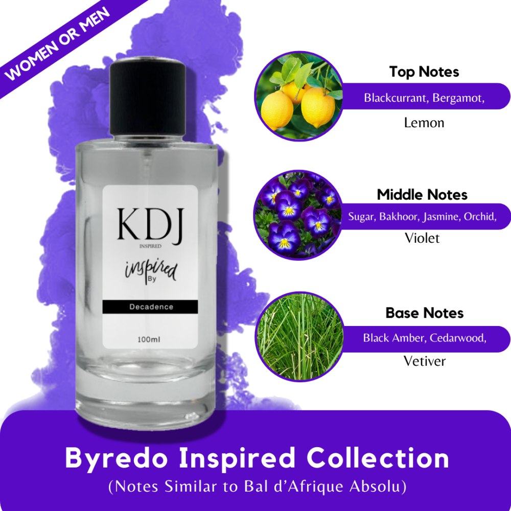 KDJ Inspired – Byredo Inspired Collection – Notes Similar to Bal d’Afrique Absolu – Unisex
