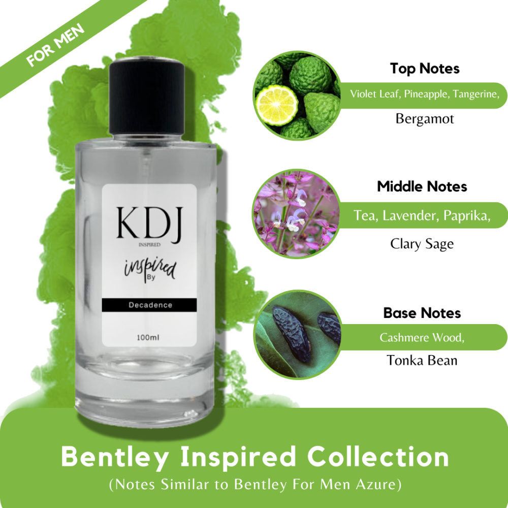 KDJ Inspired – Bentley Inspired Collection – Notes Similar to Bentley For Men Azure – For Men
