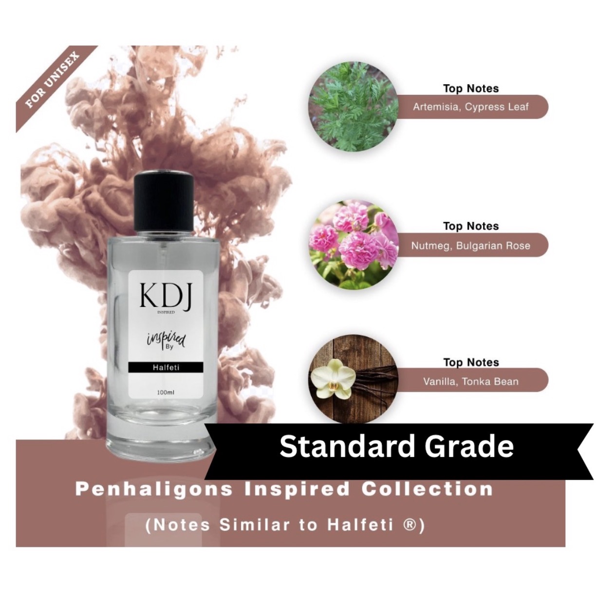 KDJ Inspired – STANDARD Penhaligon’s Inspired Collection - Notes Similar to Halfeti ® Unisex